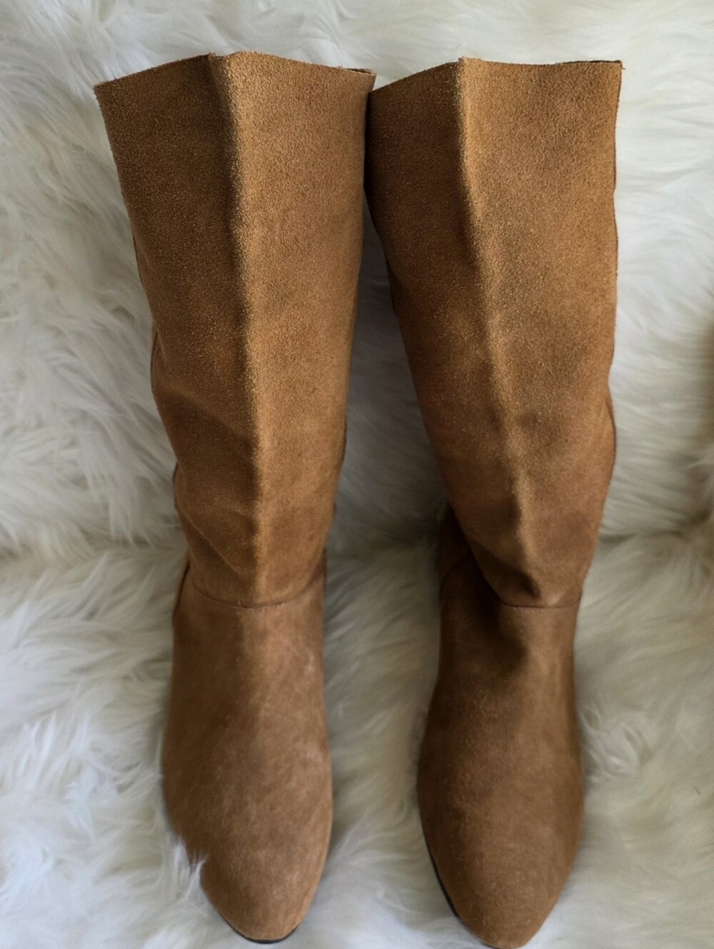 Neutral Zone Classic Tan Suede Leather Knee-High Boots Size 8 - Picture 7 of 16